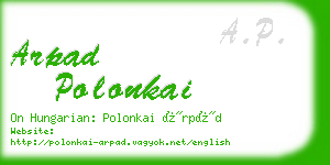 arpad polonkai business card